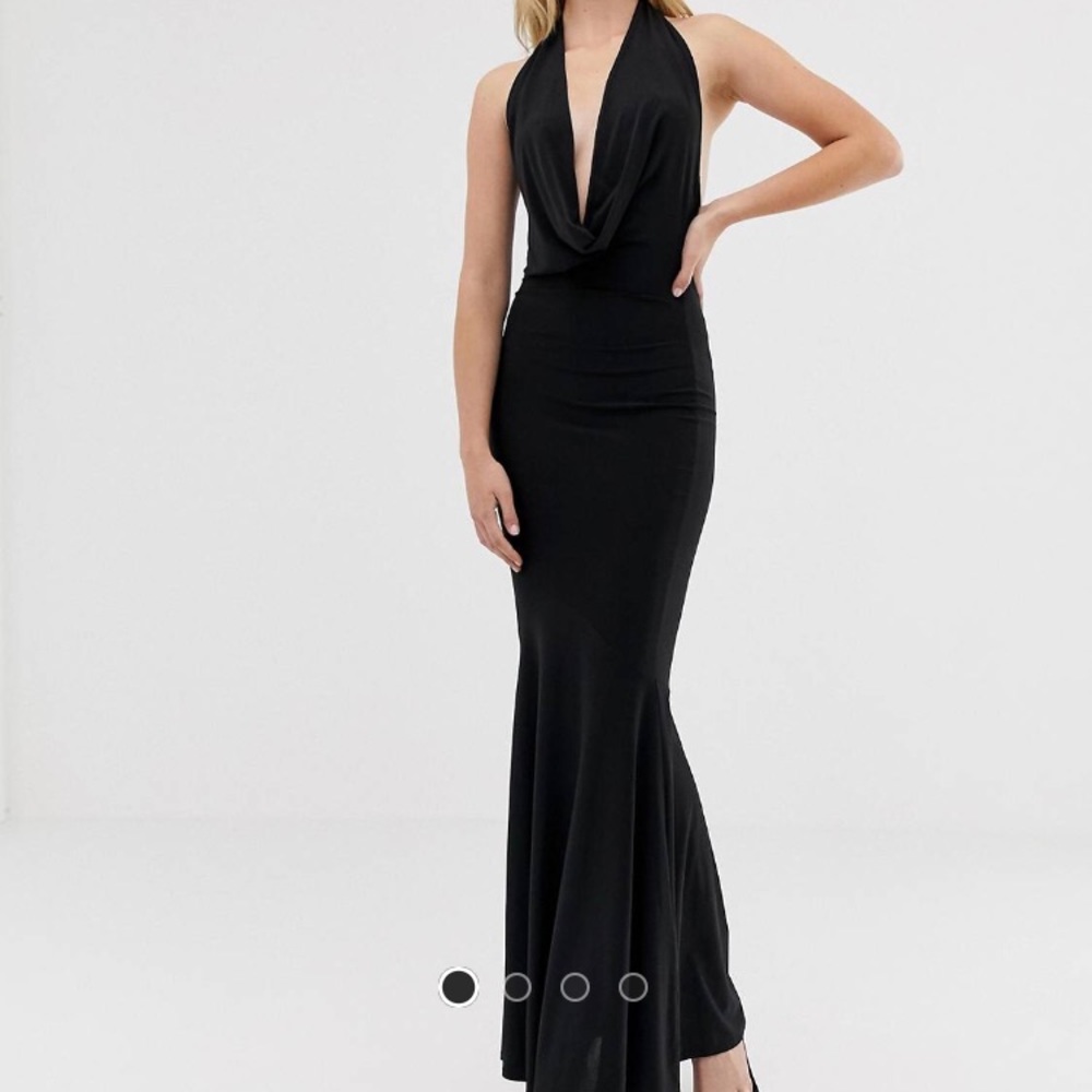 ASOS DESIGN slinky maxi dress with cowl neck